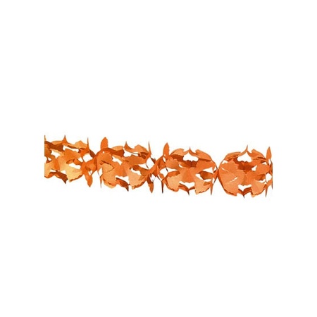 Oranje koningsdag feestslingers van 6 meter