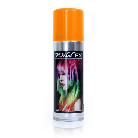 Set of 3x colors hairspray paint 125 ml - Green Orange and White