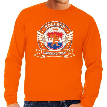 Nederland drinking team sweater oranje heren