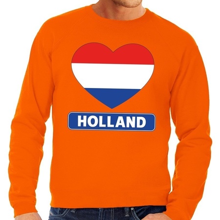 Grote maten Holland hart supporter trui oranje heren