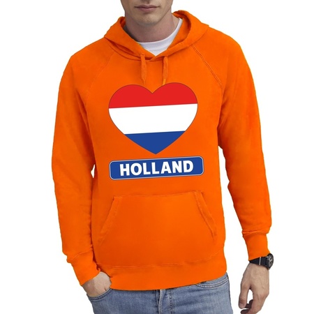 Holland hart vlag hooded sweater heren
