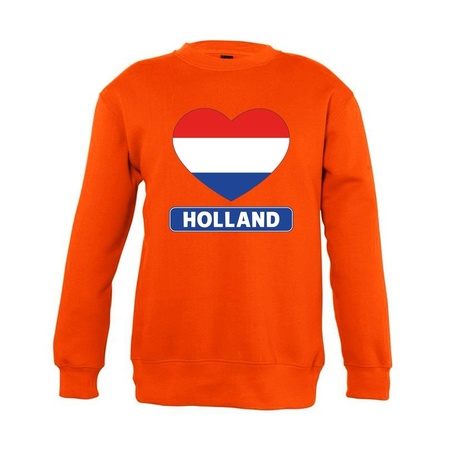 Oranje Holland hart vlag trui jongens en meisjes