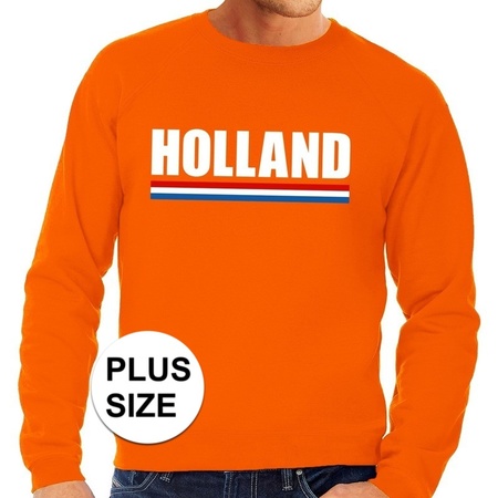 Grote maten Hollandse supporter trui oranje heren