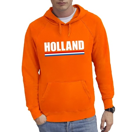 Oranje Holland supporter hooded sweater heren