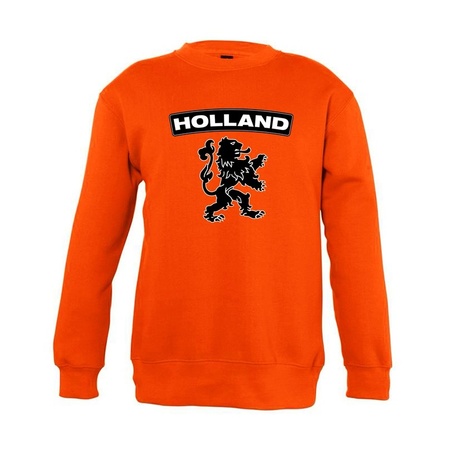 Oranje Holland zwarte leeuw trui jongens en meisjes