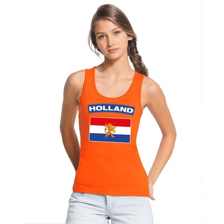 Hollandse vlag topje/ shirt oranje dames