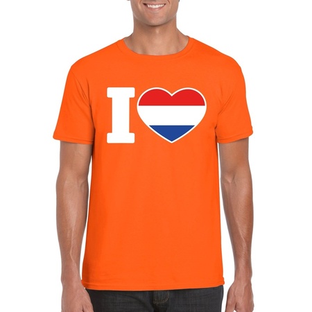 I love Holland t-shirt orange men