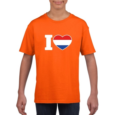 I love Holland t-shirt orange children