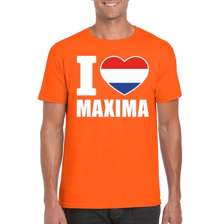 I love Maxima shirt oranje heren