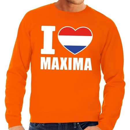 Oranje I love Maxima trui heren