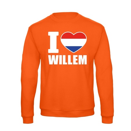 Oranje I love Willem trui heren