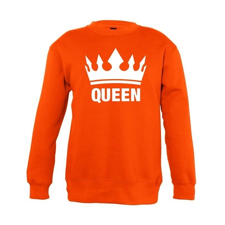Oranje Koningsdag Queen trui jongens en meisjes