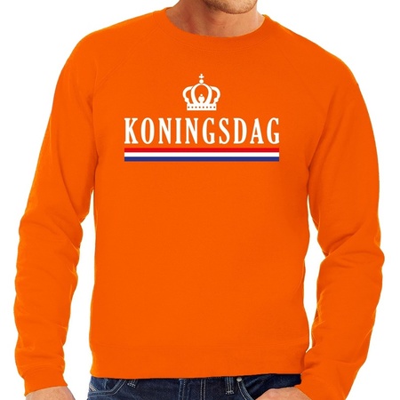 Koningsdag sweater oranje heren