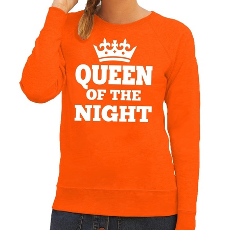 Queen of the night sweater oranje dames