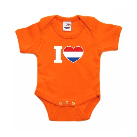  I love Holland romper orange baby