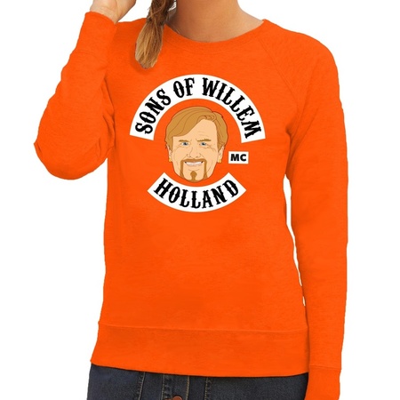 Sons of Willem sweater oranje dames
