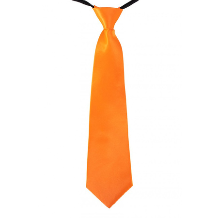 Oranje verkleed stropdassen 40 cm voor dames/heren