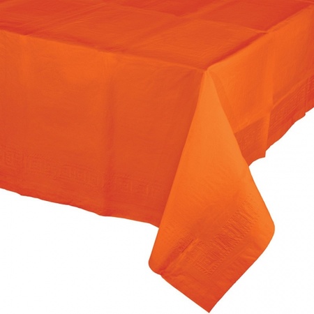 Feest decoratie pakket oranje tafelkleed en 20 servetten