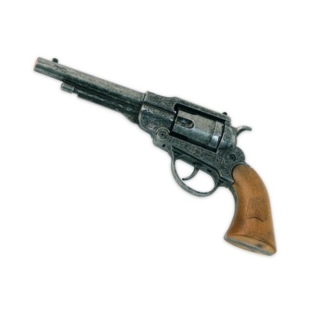 Cowboy revolver verkleedaccessoire - 8 schoten - western speelgoed
