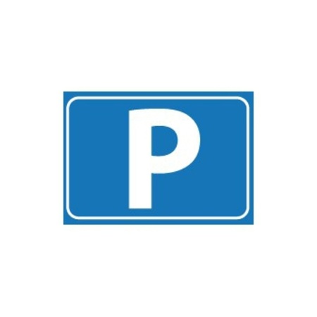 Bewegwijzering stickers rood met P symbool 4 st