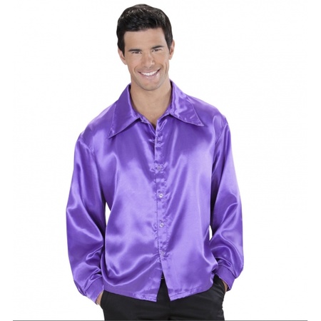 Purple satin blouse