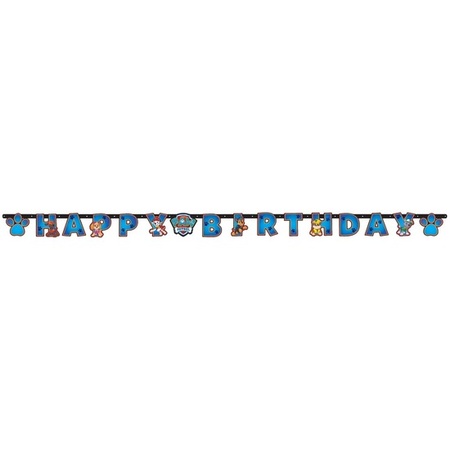 Paw Patrol kinderfeestje letterslinger/wenslijn 180 x 14 cm