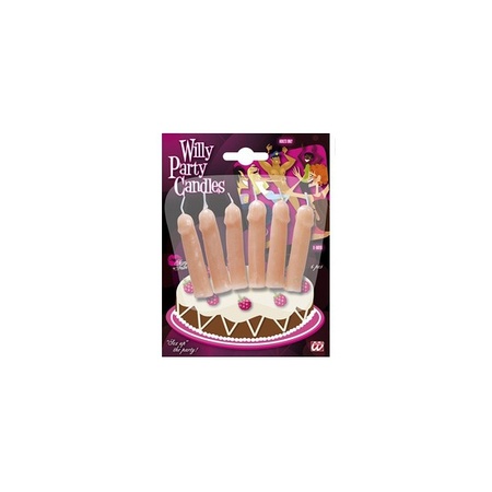 Penis candles - 6x pieces - 6 cm