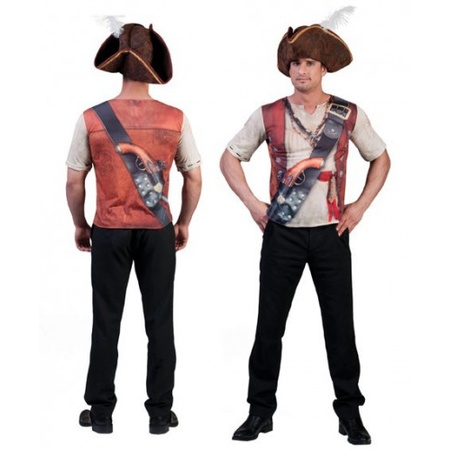 Piraten t-shirt 3D print voor heren