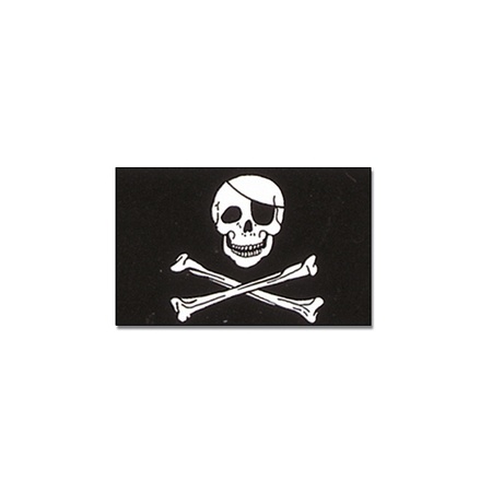 Pirates party deco set 2x bunting flags and large pirates flag 90 x 150 cm