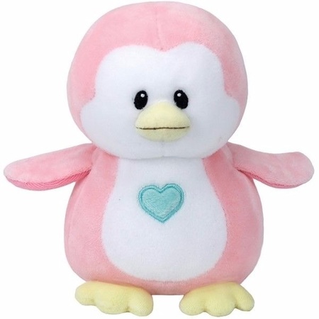Pluche roze pinguin Ty Beanie Baby Penny 24 | en Feest