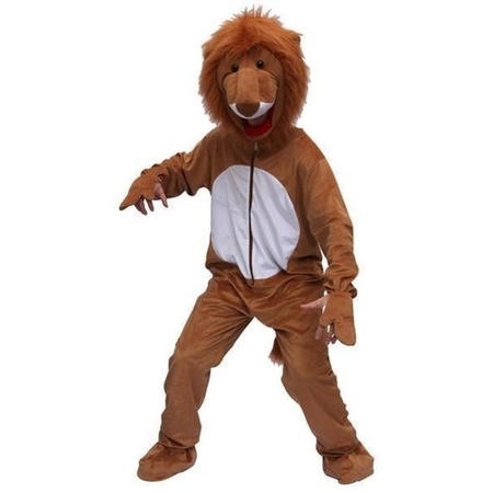 Plush lion costume for adults