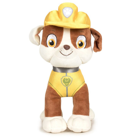 Paw Patrol figuren speelgoed knuffels set van 2x karakters Rocky en Rubble 19 cm