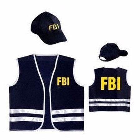 Verkleed politie FBI agent vest en petje voor volwassenen