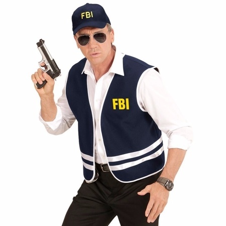 Verkleed politie FBI agent vest en petje voor volwassenen