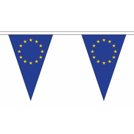 Europa slinger met puntvlaggetjes 5 meter