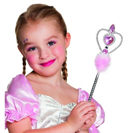 Princess wig pink 32 cm