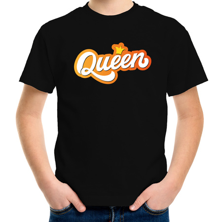 Queen kingsday t-shirt black for kids