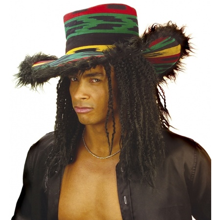 Jamaicaanse hoed met pluche voor volwassenen