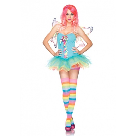 Rainbow fairy costume for women