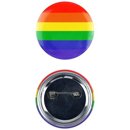 Regenboogvlag kleuren mini pin/badge 4 cm