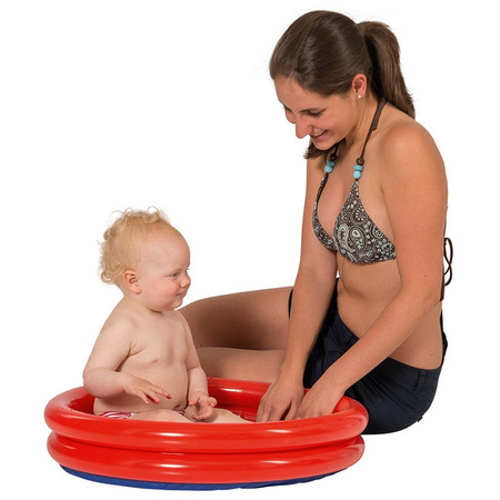 Red/blue round inflatable baby swimming pool 60 cm 