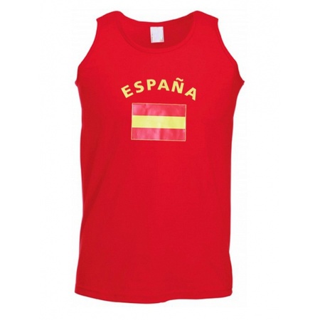 Red mens singlet flag Espana
