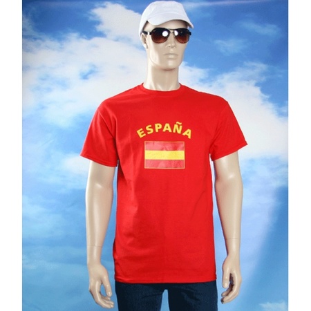 Heren t-shirt met de Spaanse vlag