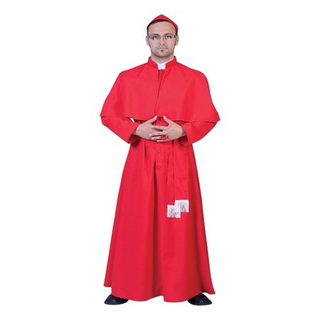 Rood kardinaal kostuum inclusief hoedje