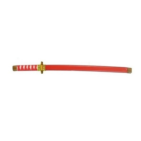 Plastic rood/goud ninja/ samurai zwaard 60 cm