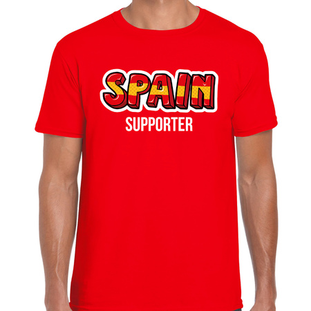Rood fan shirt / kleding Spain supporter EK/ WK voor heren