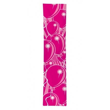 Ballonnen banner roze kleur