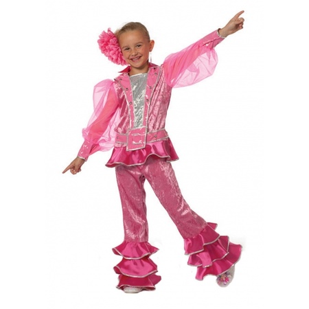Roze disco kostuum voor meiden