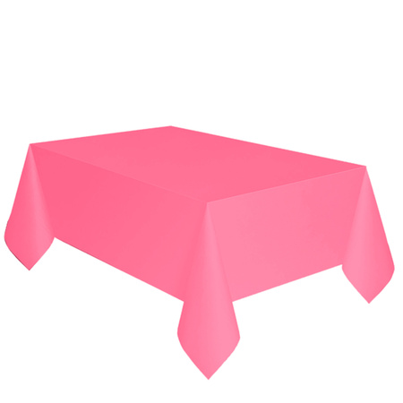 Feest versiering roze tafelkleed 137 x 274 cm papier