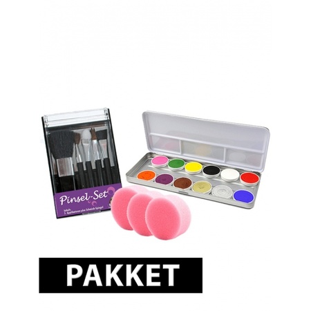 Make up set with brushes and grime sponges